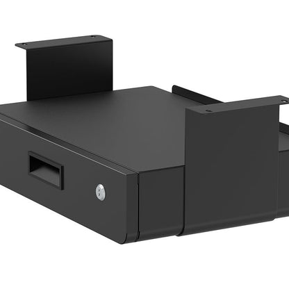 Multibrackets M Under Desk Drawer Lockable Black with Shelf