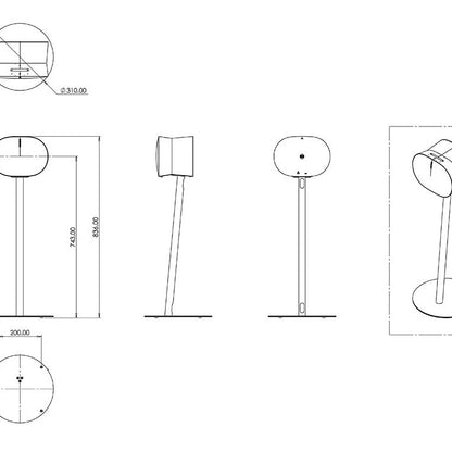 Multibrackets M Sonos Floorstand for ERA300 - Black