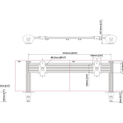 Multibrackets M Deskmount Column Pro MBDM2X1U