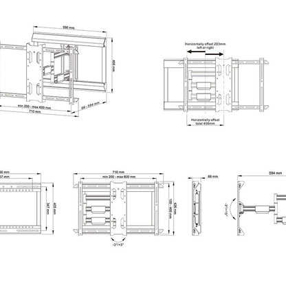 Multibrackets M Universal Flexarm Pro Single HD Offset